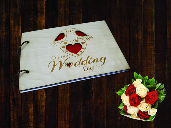 Wedding Guest Book With Two Love Birds