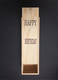 Personalised Single Bottle NZ Pine Wood Wine Box - 50th Birthday
